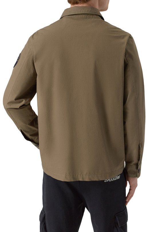 Хлопковая куртка-рубашка Aeronautica Militare 251AC032CT3505 Хаки  251AC032CT3505 Фото 4