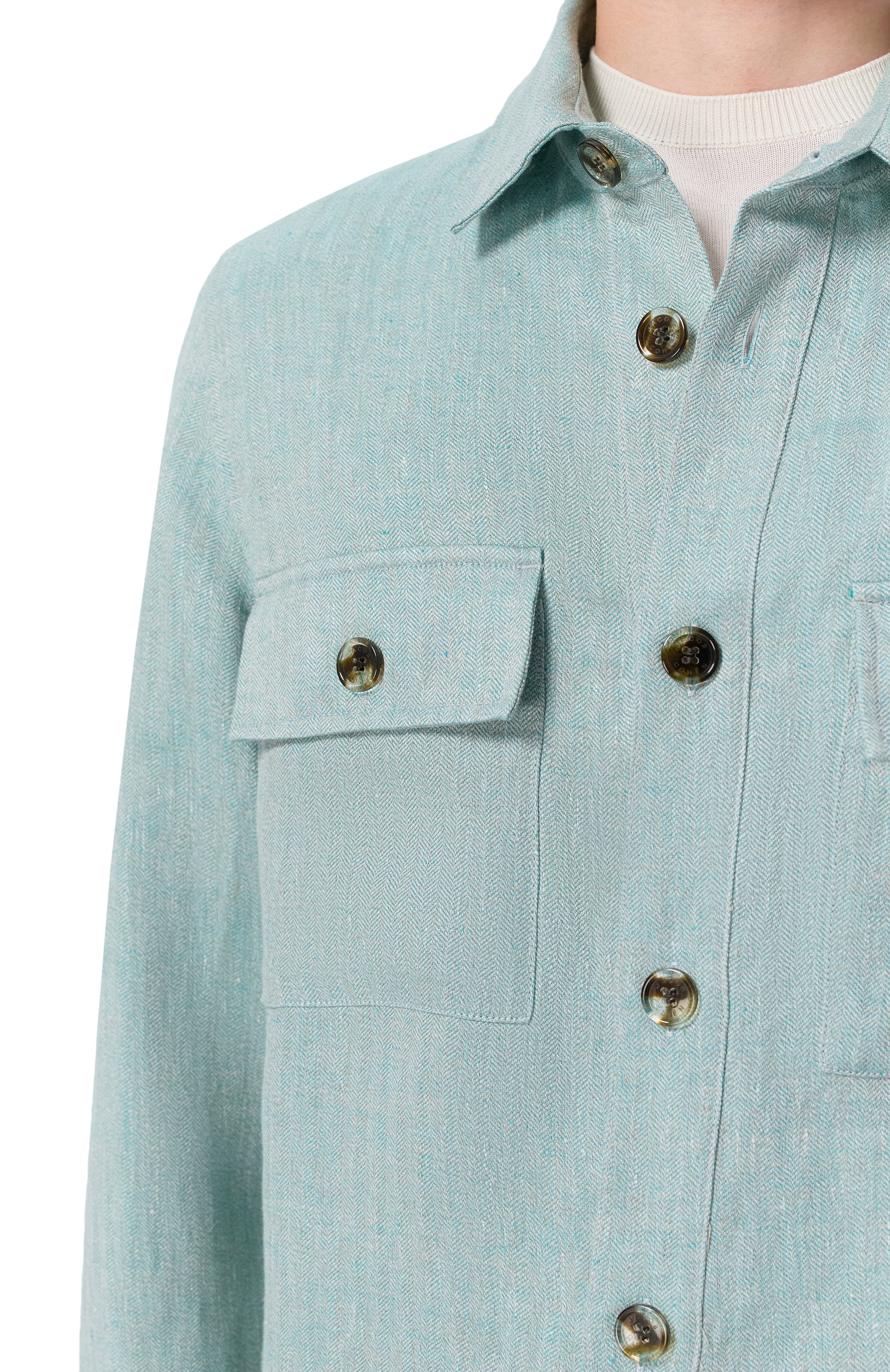 Льняная куртка-рубашка JACOB COHEN, арт. JUR_ER017 080 T861A RW, фото 5