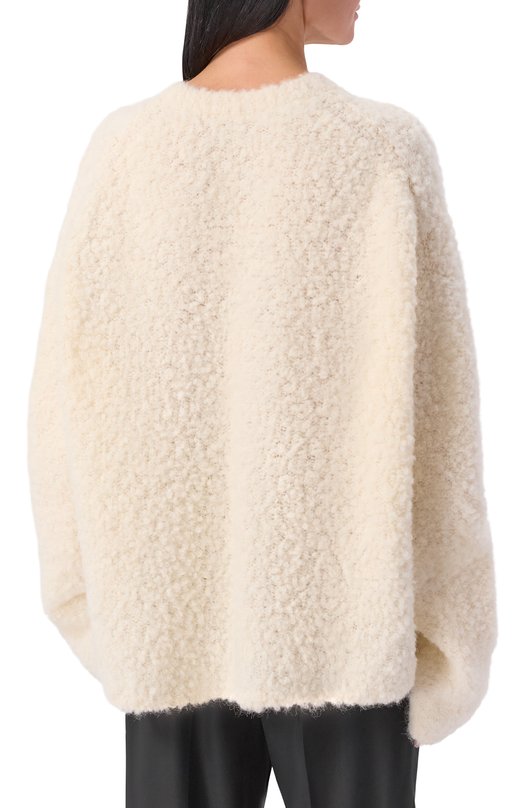 Шерстяной свитер TOTEME 254-WRT0580-YA0193 Кремовый  254-WRT0580-YA0193 Фото 4