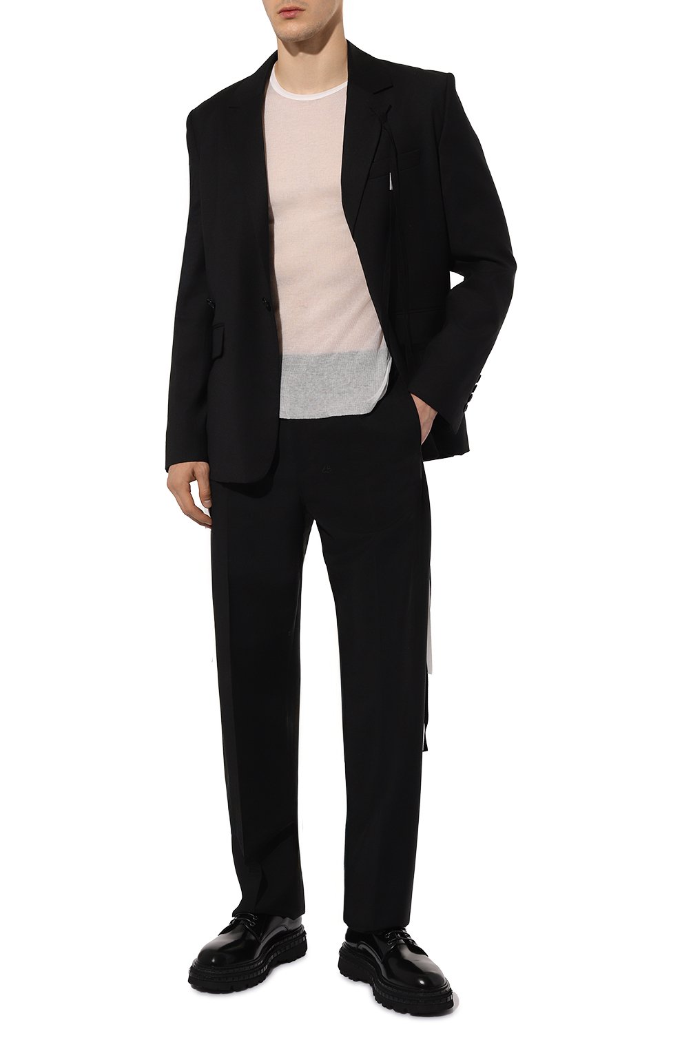 Хлопковый лонгслив ANN DEMEULEMEESTER, арт. 2402-M-JTS10-FA434-002, фото 2