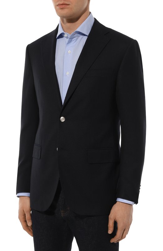 Шерстяной пиджак Corneliani 946008-9418475 Синий  946008-9418475 Фото 4
