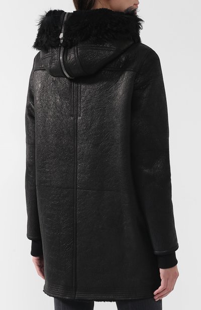 Дубленка на меховой подкладке с капюшоном RICK OWENS, арт. RP18F4729/LC0M2, фото 4