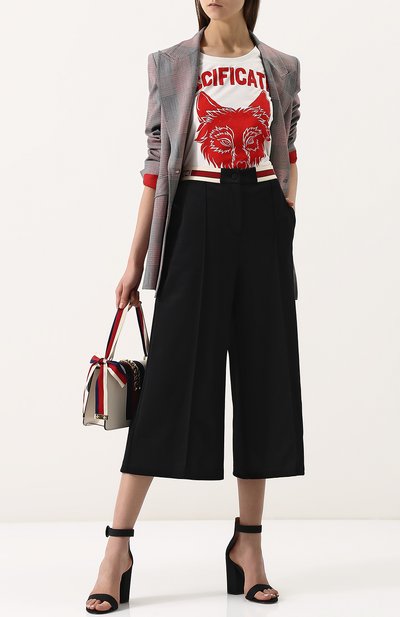 Укороченные брюки с контрастным поясом GUCCI, арт. 502295/X9N69, фото 2