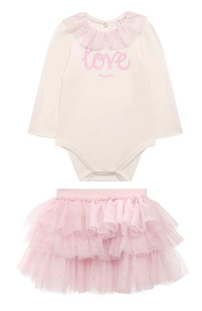 Комплект из боди и юбки MONNALISA, арт. 35D503, фото 1