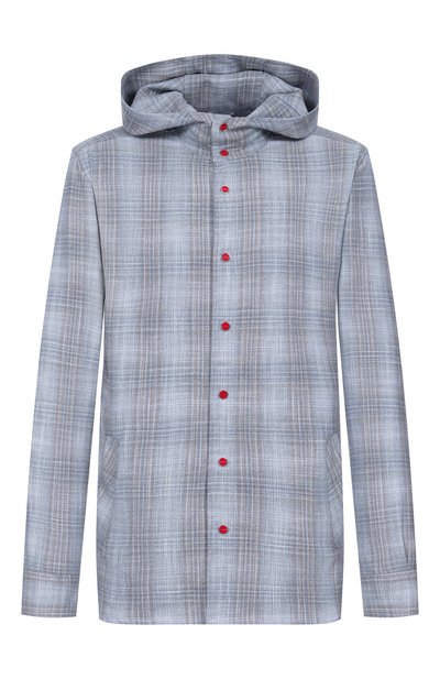 Мужская рубашка из шерсти и шелка KITON, арт. UMCMARK0628G