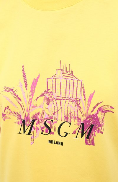 Хлопковая футболка MSGM, арт. 2943MDM78 207648, фото 5