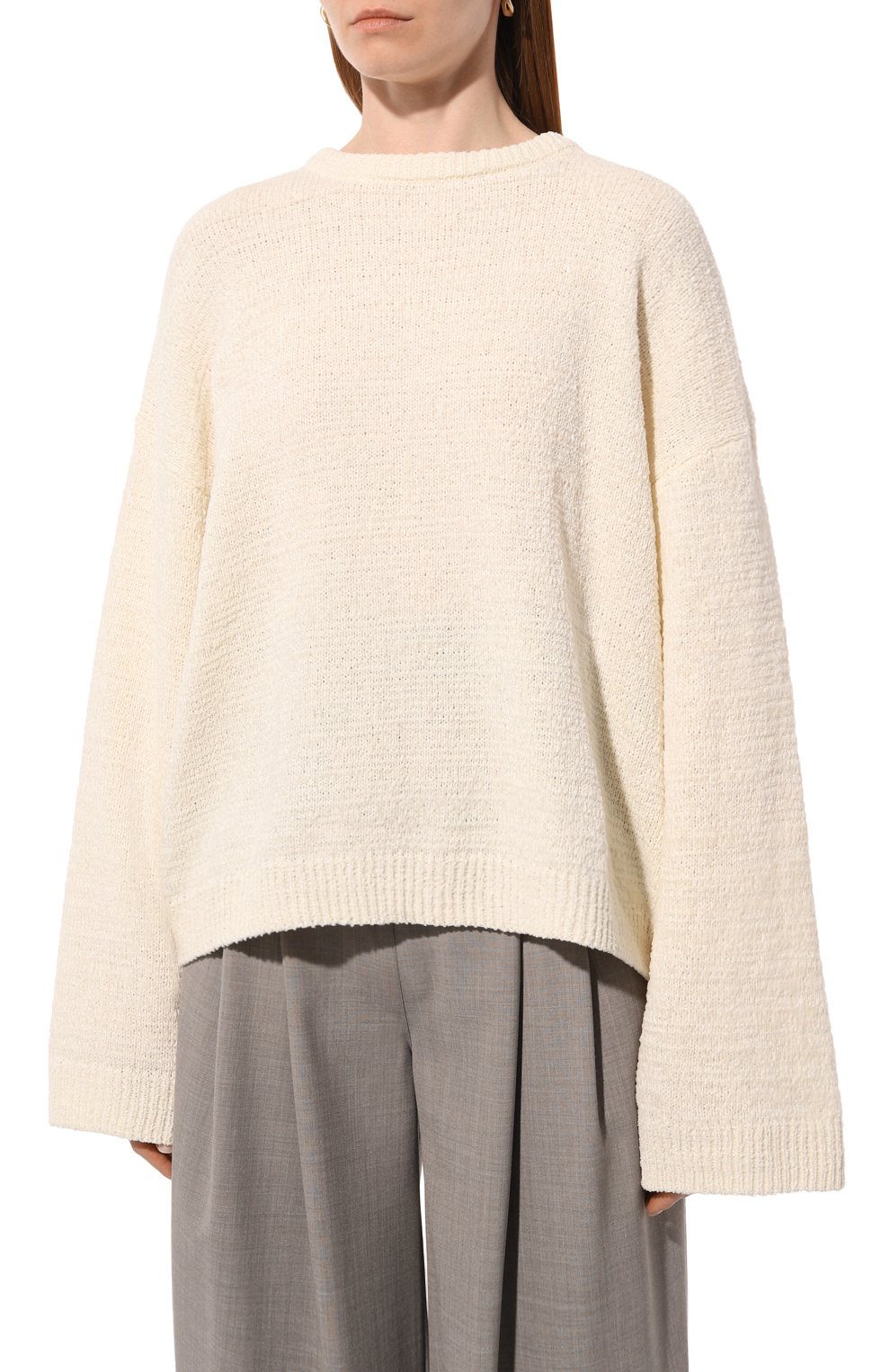 Хлопковый свитер TOTEME, арт. 242-WRT2286-YA0039, фото 3