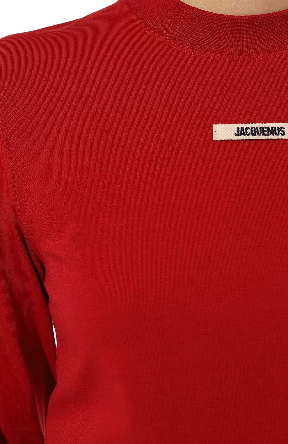 Хлопковый лонгслив JACQUEMUS красного цвета по цене 25950 руб., арт. 24E241JS155/2031, фото 5 Хлопковый лонгслив JACQUEMUS, арт. 24E241JS155/2031, фото 5