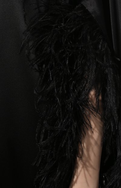 Шелковое платье с отделкой перьями RUBAN, арт. RТS21-11.1.52.2, фото 5