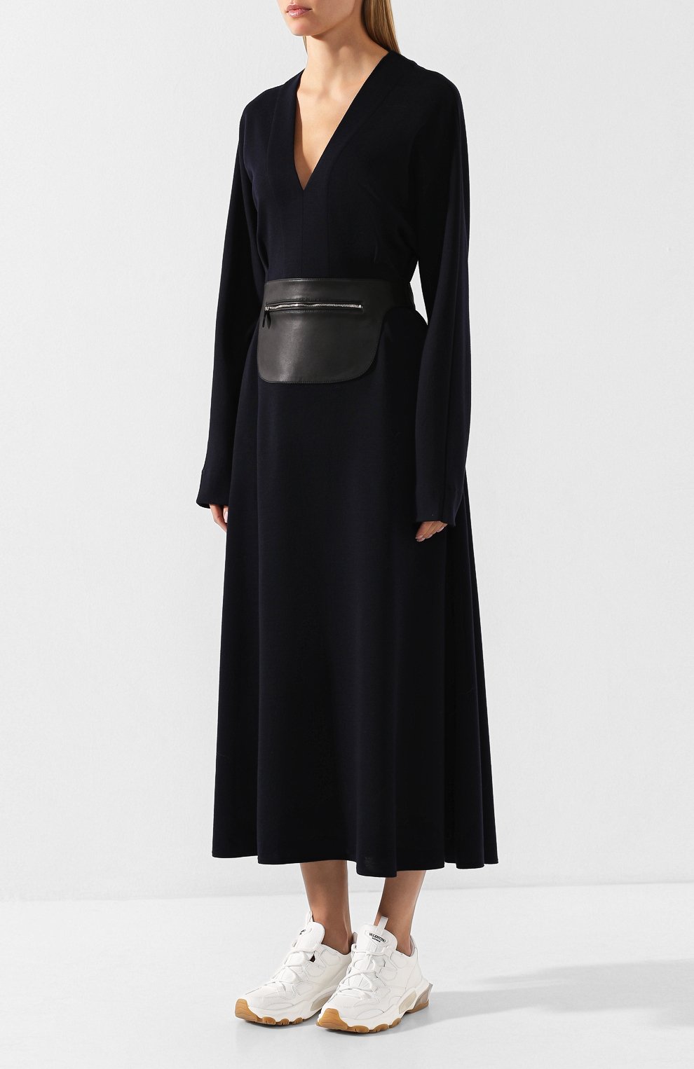 Шерстяное платье LANVIN темно-синего цвета по цене 209000 руб., арт. RW-DR358K-2414-H19, фото 3 Шерстяное платье LANVIN, арт. RW-DR358K-2414-H19, фото 3