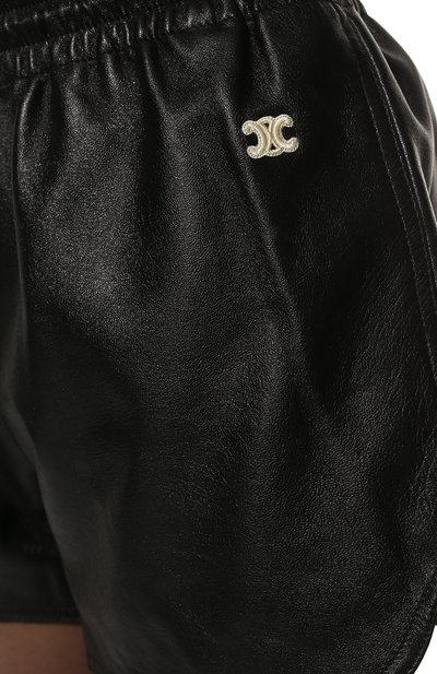 Кожаные шорты CELINE черного цвета по цене 224500 руб., арт. 2G256978E, фото 5 Кожаные шорты CELINE, арт. 2G256978E, фото 5