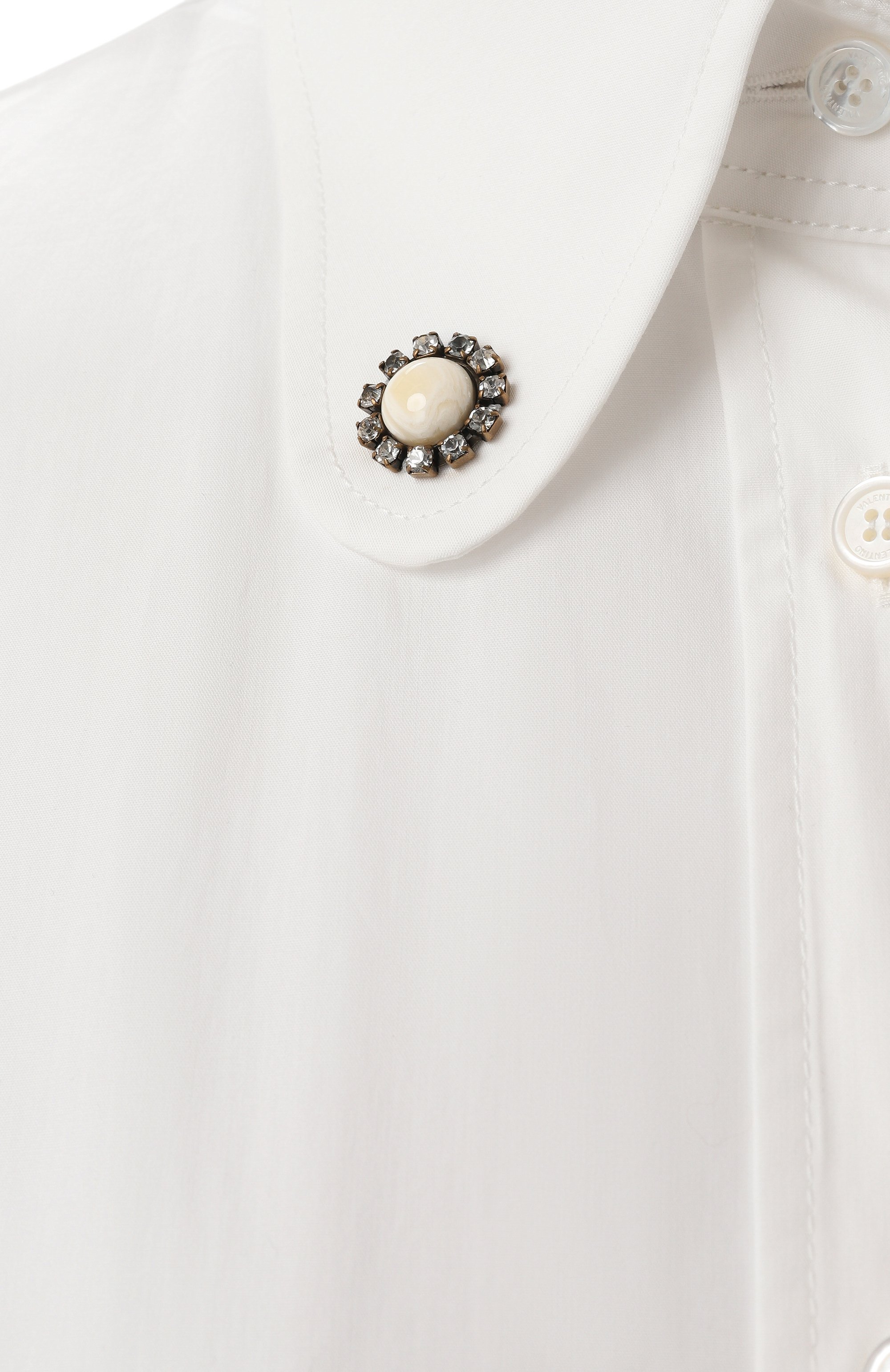 Хлопковая рубашка VALENTINO белого цвета по цене 134500 руб., арт. 6B3AB7805A6, фото 6 Хлопковая рубашка VALENTINO, арт. 6B3AB7805A6, фото 6