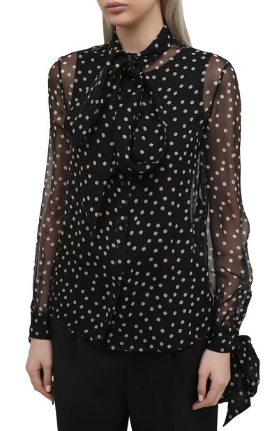 Шелковая блузка SAINT LAURENT, арт. 640877/Y5C42, фото 3