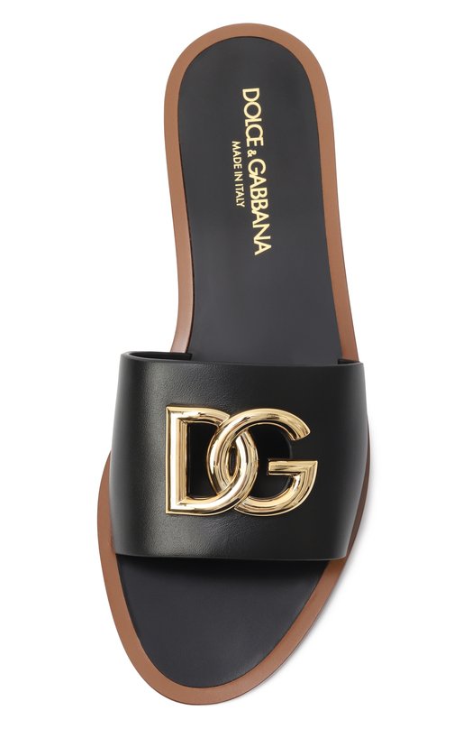 Кожаные шлепанцы Bianca Dolce & Gabbana CQ0619/AW576 Чёрный  CQ0619/AW576 Фото 6