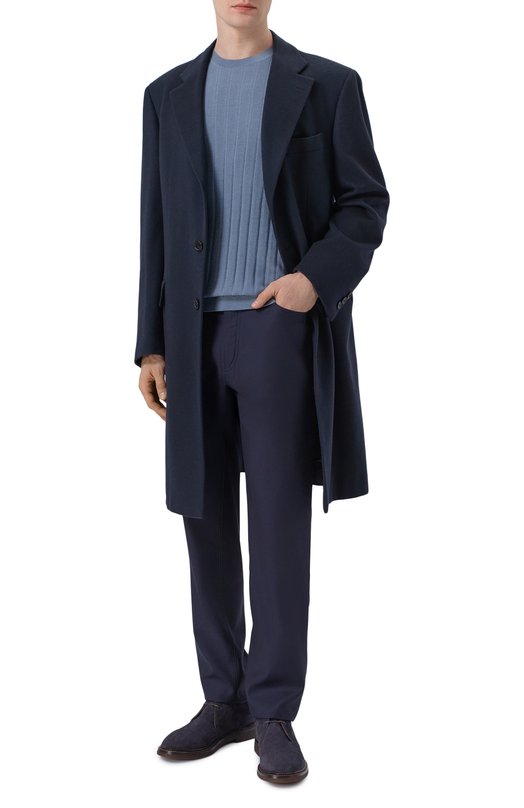 Шерстяные брюки Brioni SPYB0L/PDA67 Синий  SPYB0L/PDA67 Фото 2