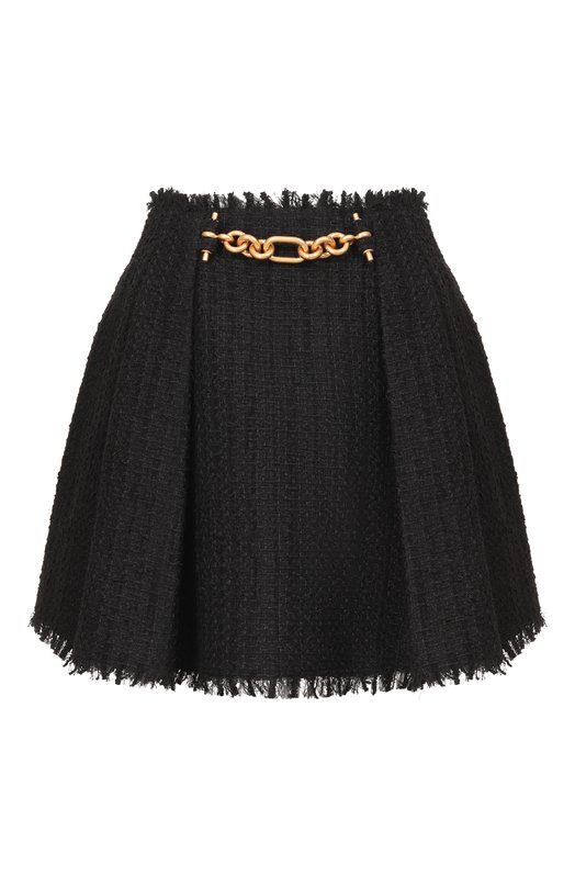Твидовая юбка Balmain GF1LBB34/XL81 Чёрный GF1LBB34/XL81