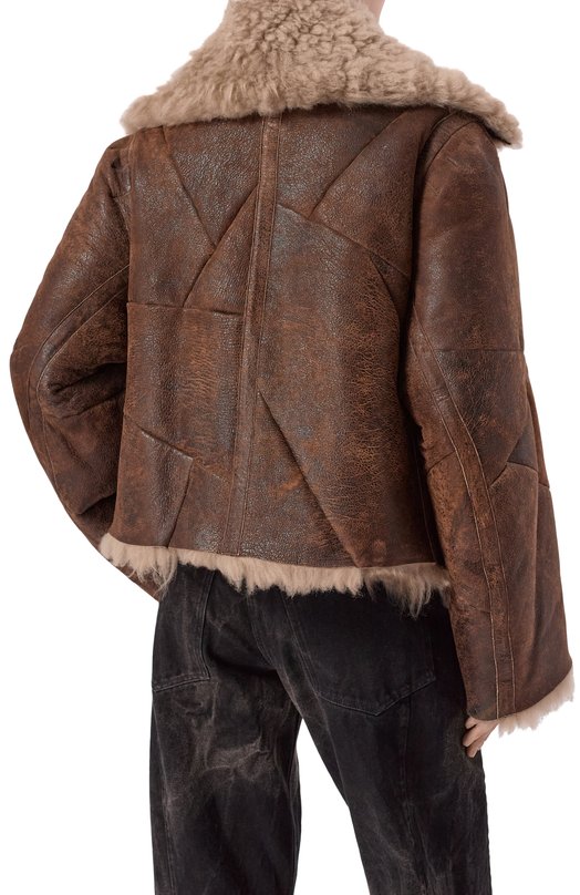Дубленка из овчины Ann Demeulemeester B0013413/FR006 Коричневый  B0013413/FR006 Фото 4