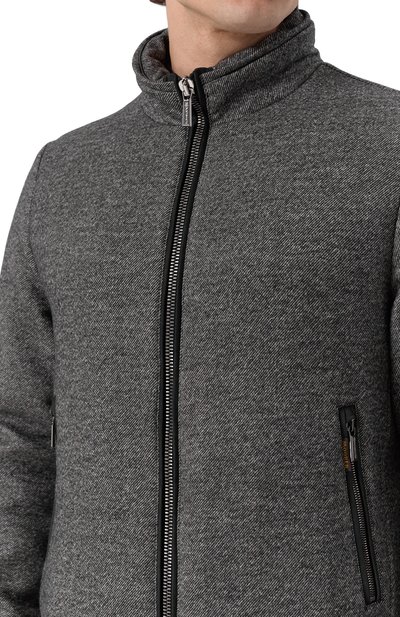 Бомбер bellati-lp с отделкой из овчины MOORER темно-серого цвета по цене 297500 руб., арт. BELLATI/LP, фото 5 Бомбер bellati-lp с отделкой из овчины MOORER, арт. BELLATI/LP, фото 5