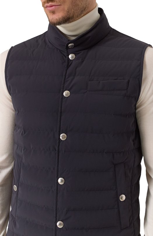 Пуховый жилет Brunello Cucinelli MM4911711 Синий  MM4911711 Фото 5