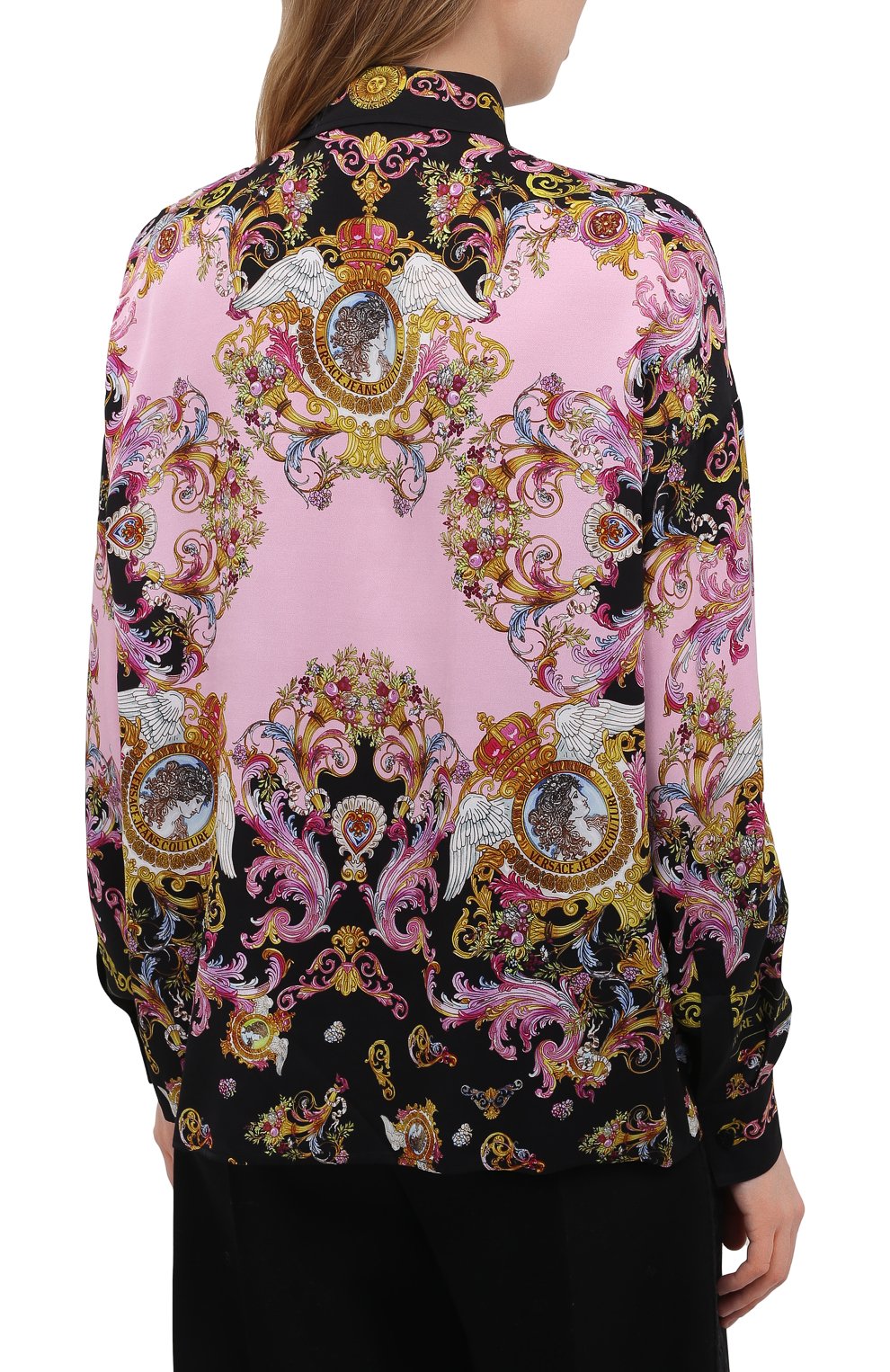 Рубашка из вискозы VERSACE JEANS COUTURE разноцветного цвета по цене 45250 руб., арт. B0HWA601-WDP211/S0229, фото 4 Рубашка из вискозы VERSACE JEANS COUTURE, арт. B0HWA601-WDP211/S0229, фото 4