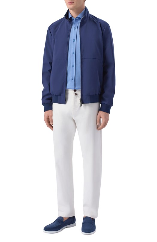 Рубашка из шелка и хлопка Stefano Ricci CJ007302/TE3100 Голубой  CJ007302/TE3100 Фото 2