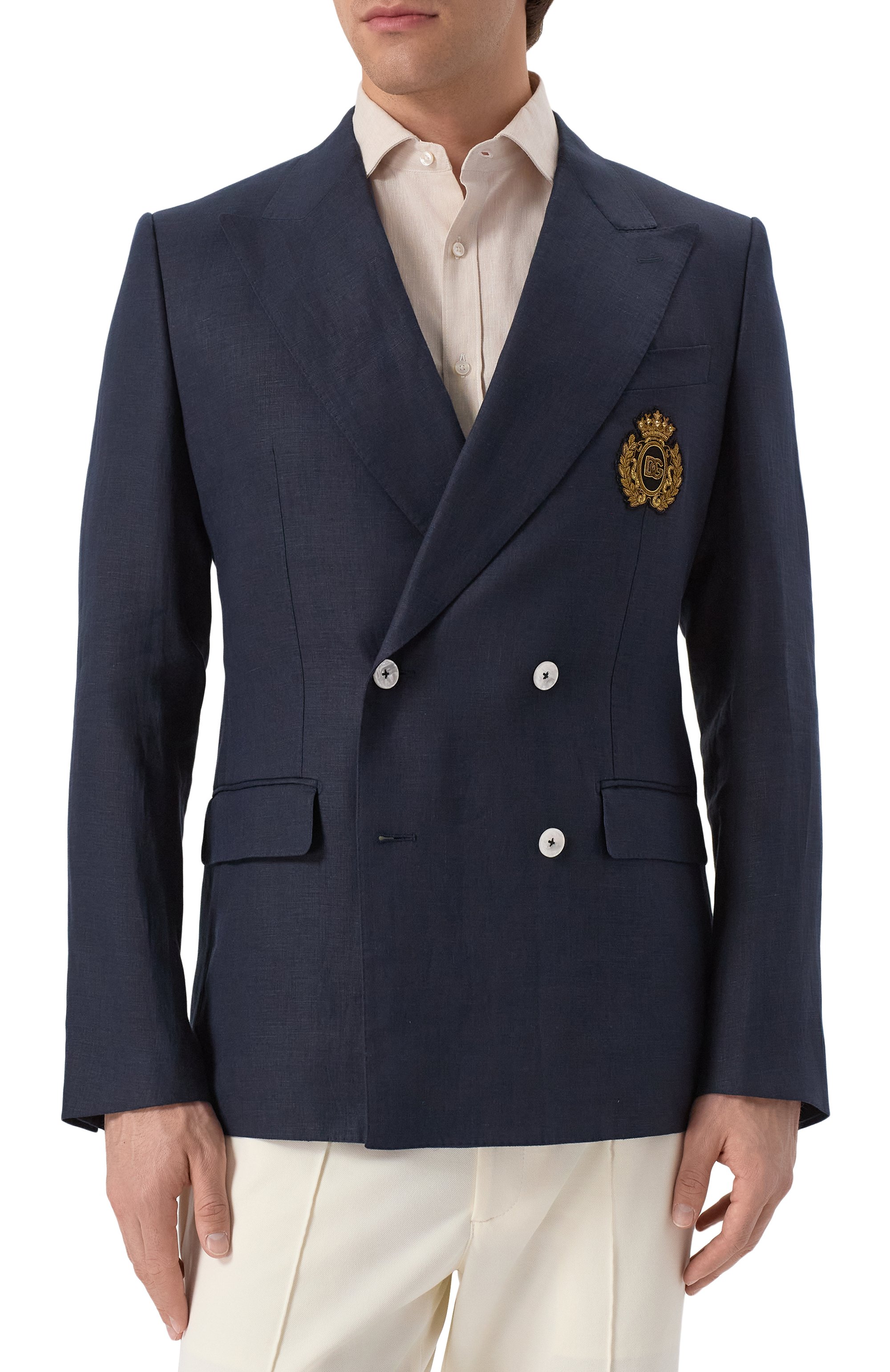 Льняной пиджак DOLCE & GABBANA, арт. G2TJ2Z/FU4K6, фото 5