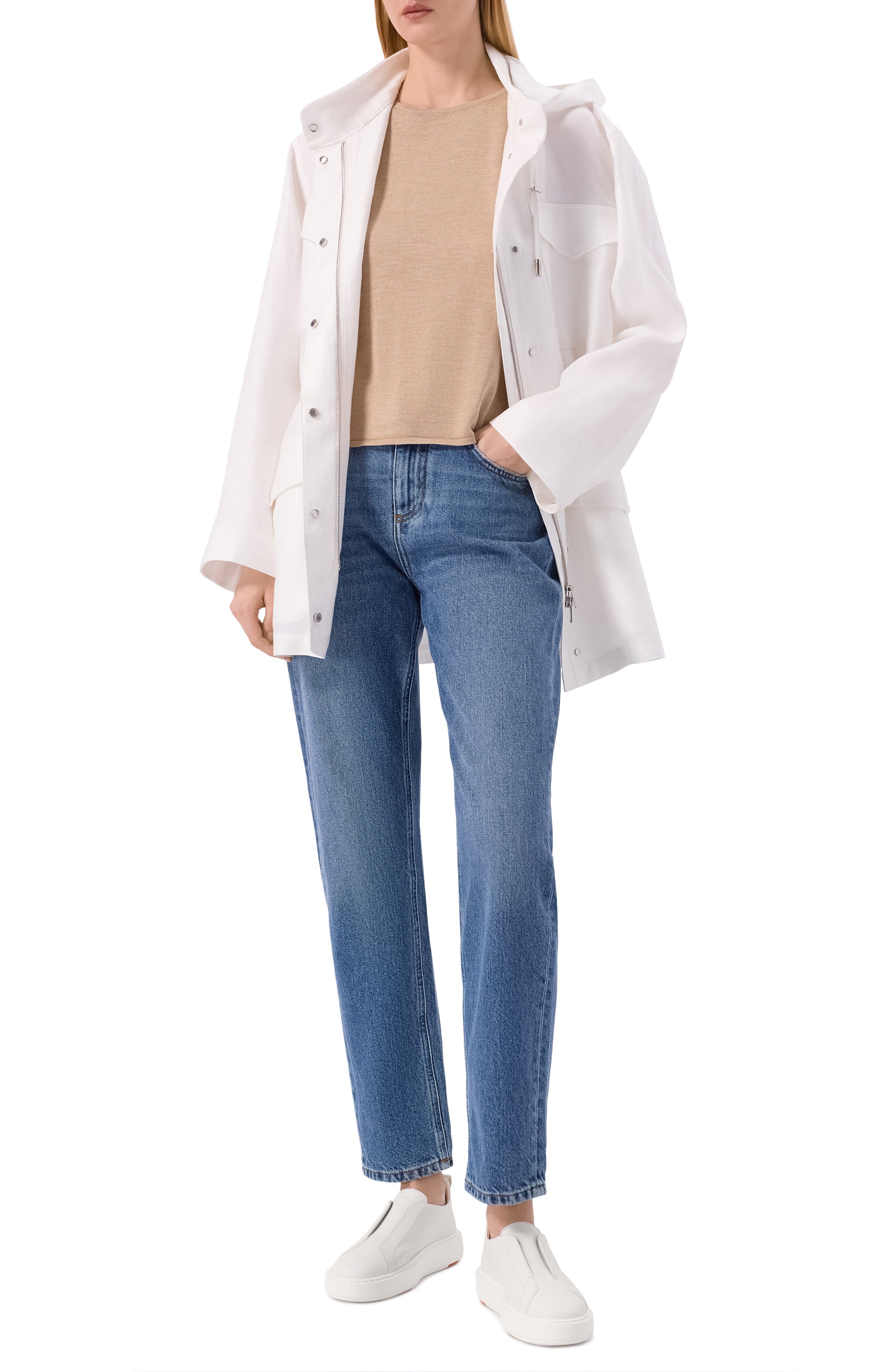 Кожаные кеды SANTONI, арт. WBCG61323BARTFIY, фото 3