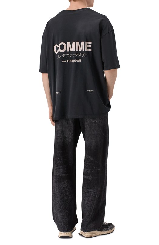Хлопковая футболка Comme des Fuckdown CFABM01742 Чёрный  CFABM01742 Фото 2
