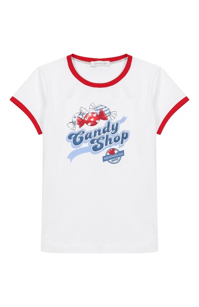 Хлопковая футболка MONNALISA, арт. 11G610