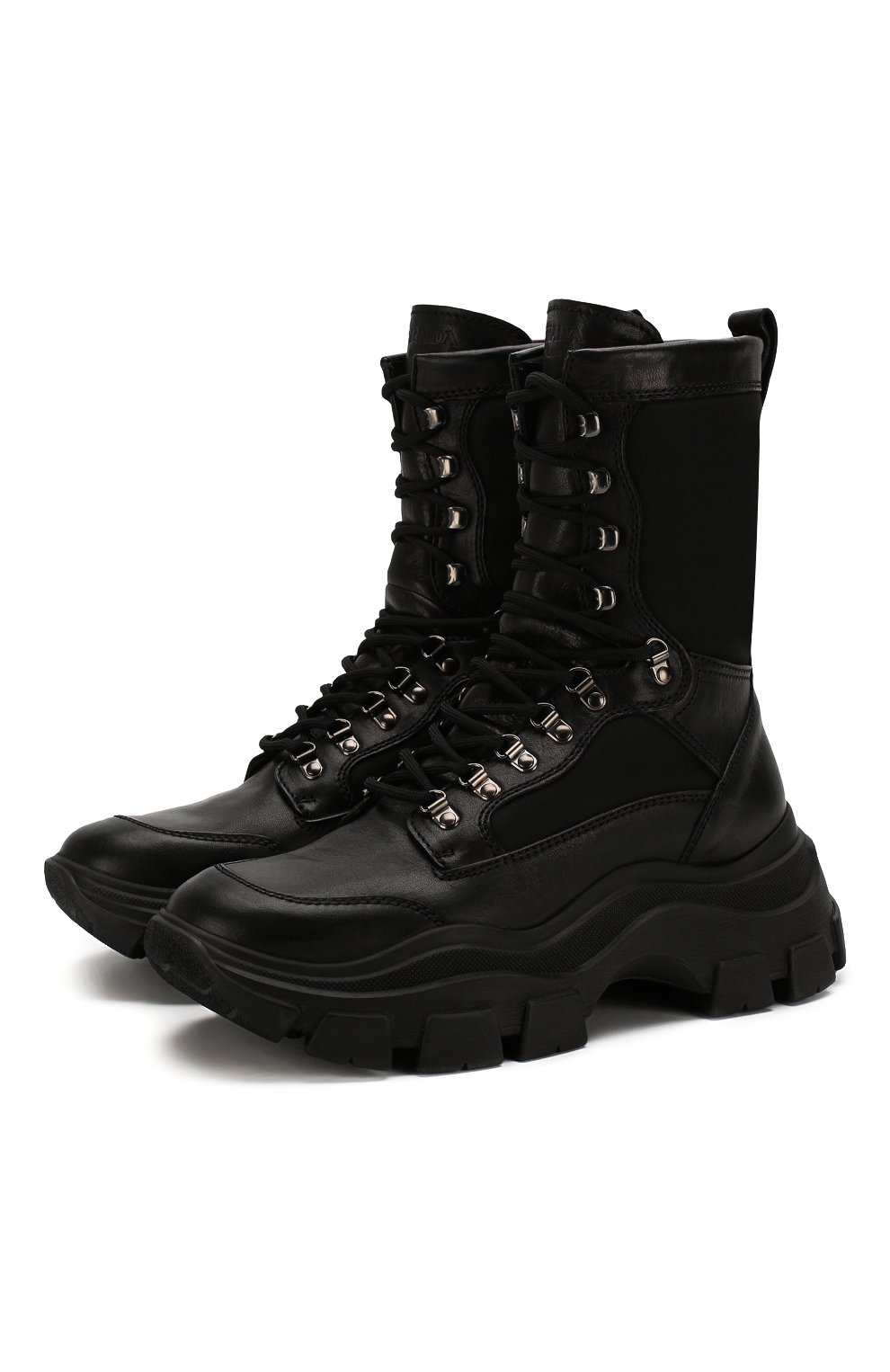 Комбинированные ботинки PRADA, арт. 2UE004-3L2O-F0002, фото 1