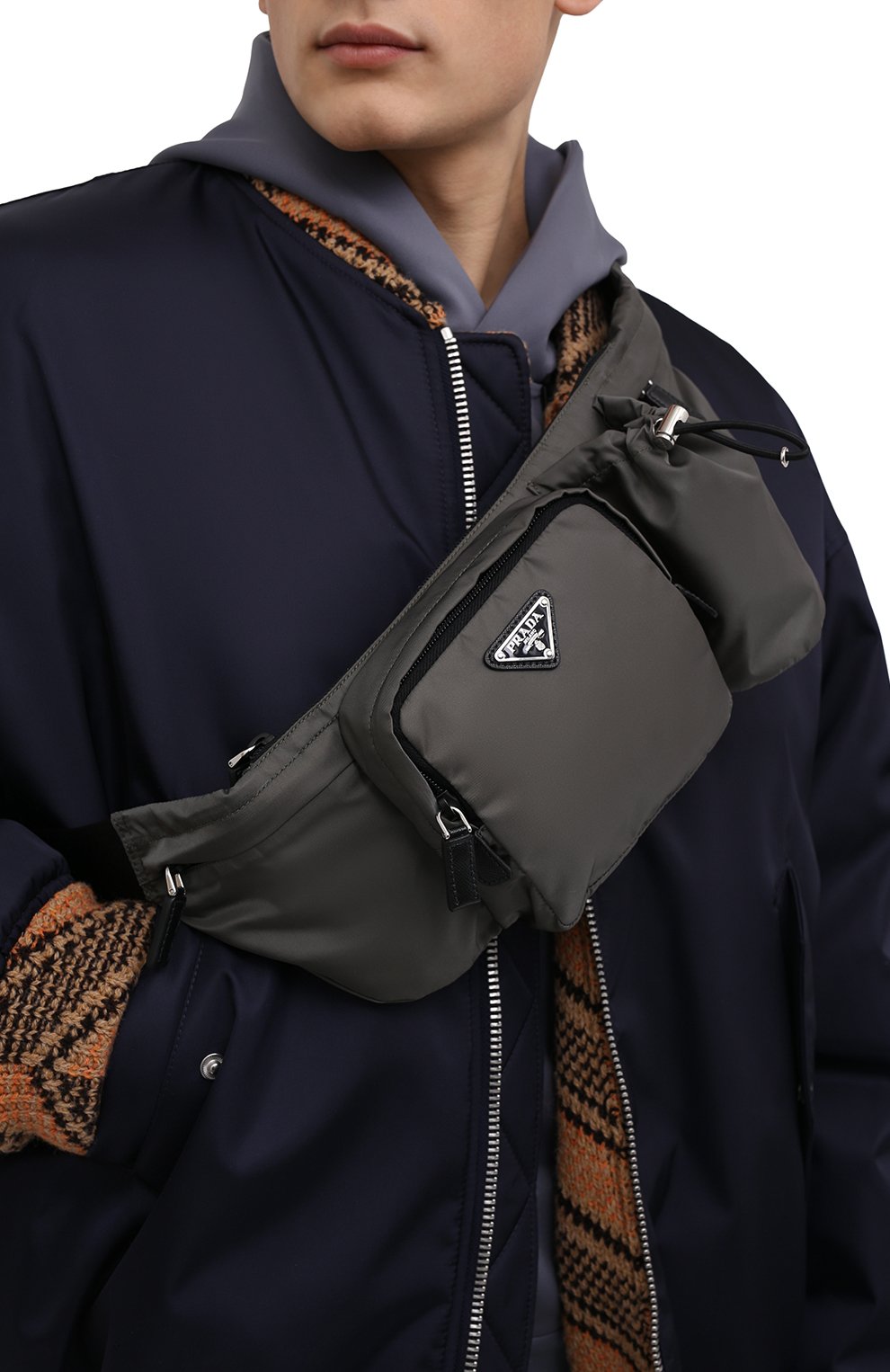 Текстильная поясная сумка PRADA, арт. 2VL056-2DMG-F0414-WNO, фото 2