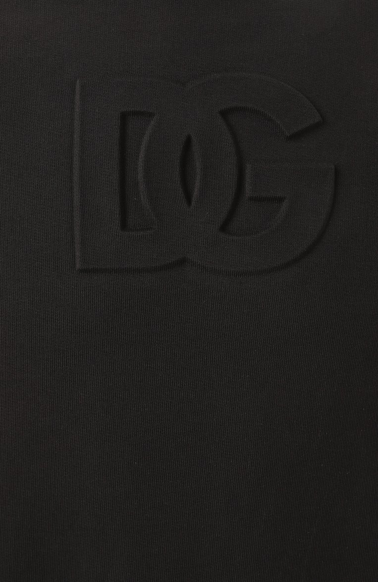 Мужской хлопковый свитшот DOLCE & GABBANA черного цвета, арт. G9BIQZ/G702S | Фото 6 (Длина (для топов): Стандартные; Рукава: Длинные; Принт: Без принта; Мужское Кросс-КТ: свитшот-одежда; Стили: Спорт-шик; Материал внешний: Хлопок)