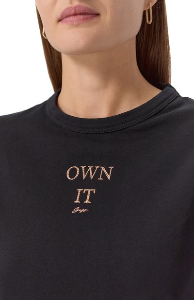 Хлопковая футболка BOSS ORANGE, арт. 50549192, фото 5