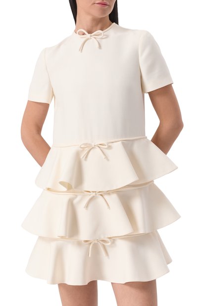 Платье из шерсти и шелка VALENTINO, арт. 5B3VA9J01CF, фото 3