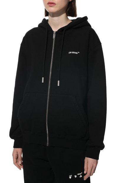 Хлопковый кардиган OFF-WHITE черного цвета по цене 73950 руб., арт. 0WBE005C99JER001, фото 3 Хлопковый кардиган OFF-WHITE, арт. 0WBE005C99JER001, фото 3
