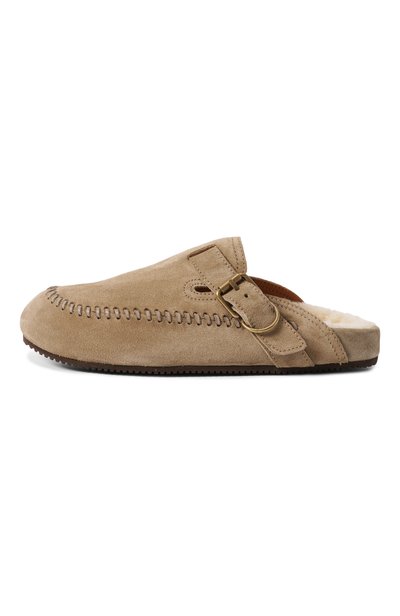 Замшевые сабо poggio BUTTERO серого цвета по цене 57000 руб., арт. B11950/G0RH/SHEARLING, фото 3 Замшевые сабо poggio BUTTERO, арт. B11950/G0RH/SHEARLING, фото 3