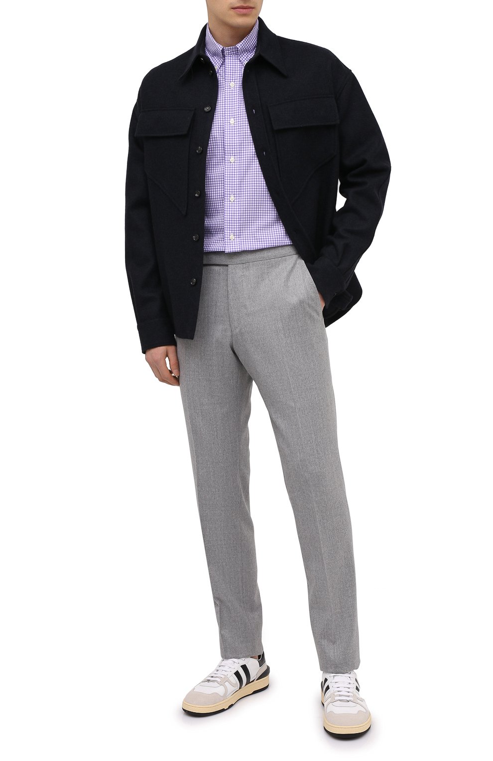 Хлопковая рубашка POLO RALPH LAUREN сиреневого цвета по цене 13700 руб., арт. 710828845/4656I, фото 2 Хлопковая рубашка POLO RALPH LAUREN, арт. 710828845/4656I, фото 2