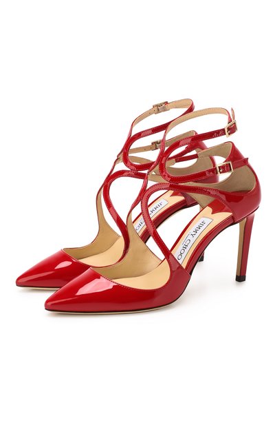 Лаковые туфли lancer 85 JIMMY CHOO красного цвета по цене 78850 руб., арт. LANCER 85/PAT, фото 1 Лаковые туфли lancer 85 JIMMY CHOO, арт. LANCER 85/PAT, фото 1