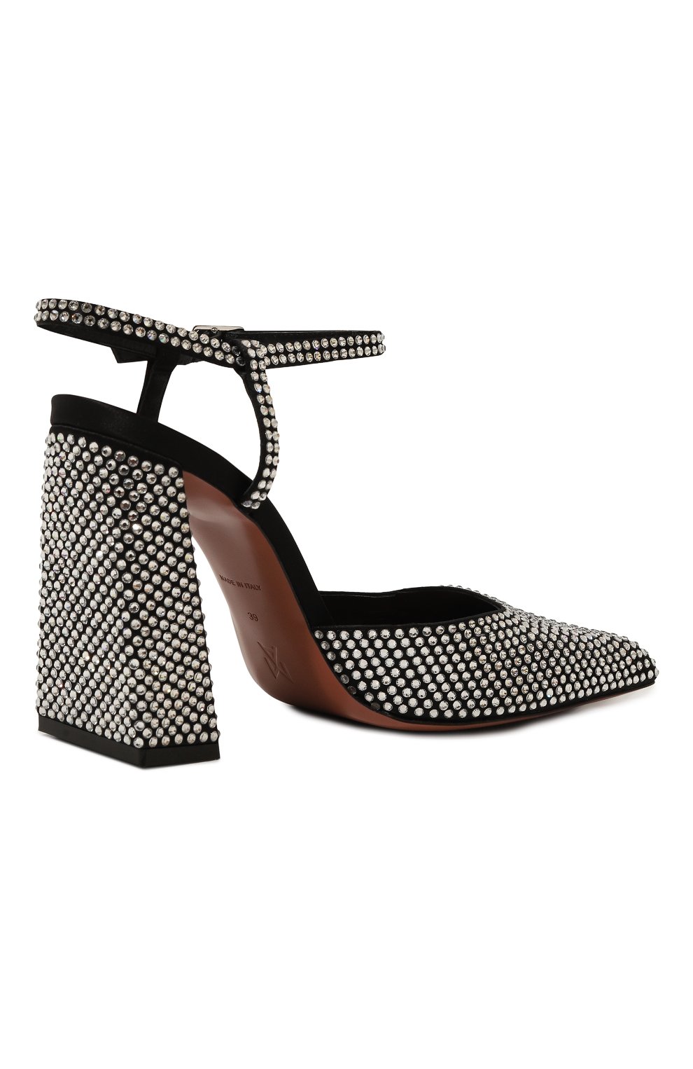 Текстильные туфли charlotte AMINA MUADDI, арт. CHARL0TTE CRYSTAL PUMP 95/SATIN, фото 5