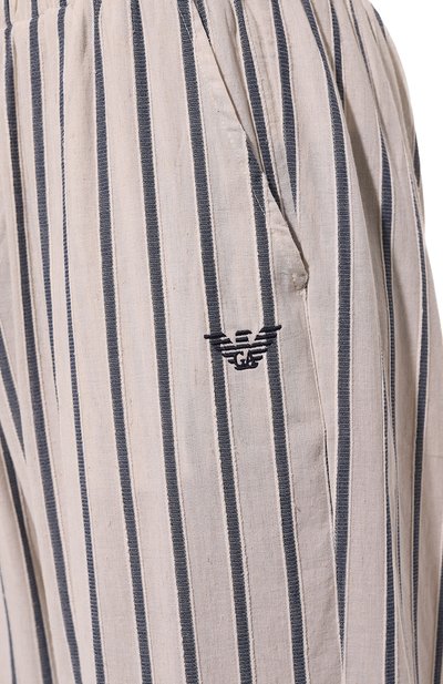 Брюки из хлопка и льна EMPORIO ARMANI бежевого цвета по цене 16000 руб., арт. 211879/4R465, фото 5 Брюки из хлопка и льна EMPORIO ARMANI, арт. 211879/4R465, фото 5