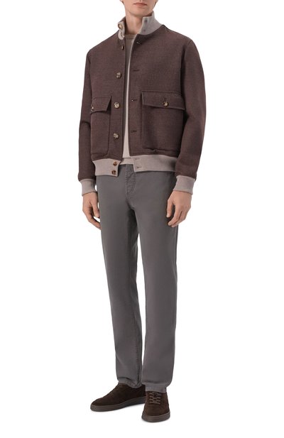 Джинсы traditional fit BRUNELLO CUCINELLI серого цвета по цене 88800 руб., арт. M277PD3210, фото 2 Джинсы traditional fit BRUNELLO CUCINELLI, арт. M277PD3210, фото 2