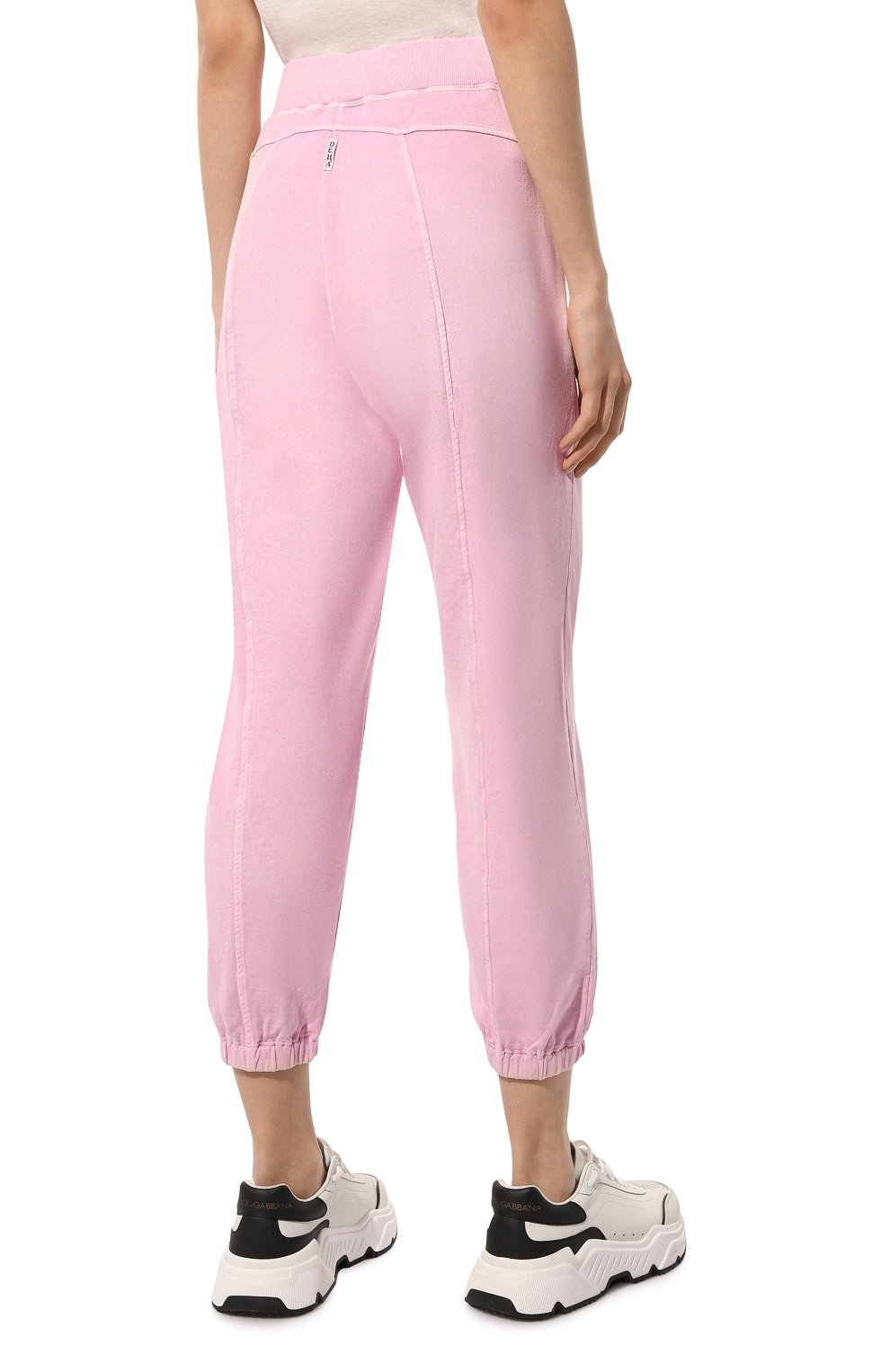 Хлопковые джоггеры DEHA розового цвета по цене 10800 руб., арт. D83116, фото 4 Хлопковые джоггеры DEHA, арт. D83116, фото 4