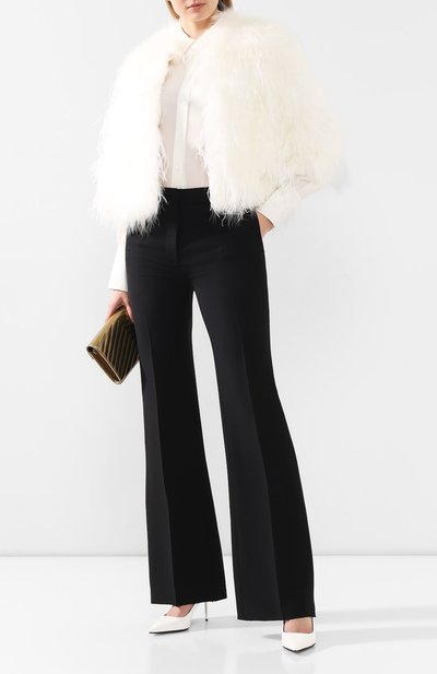 Меховая накидка YVES SALOMON белого цвета по цене 196000 руб., арт. 20EYV31155FRXX, фото 2 Меховая накидка YVES SALOMON, арт. 20EYV31155FRXX, фото 2