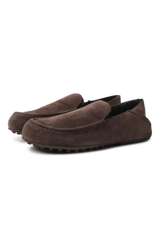 Замшевые мокасины Slipper Tod’s XXM58L0IX61RE0 Коричневый XXM58L0IX61RE0