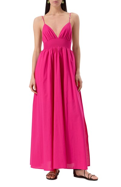 Хлопковое платье HUGO фуксия цвета по цене 41800 руб., арт. 50536456, фото 3 Хлопковое платье HUGO, арт. 50536456, фото 3