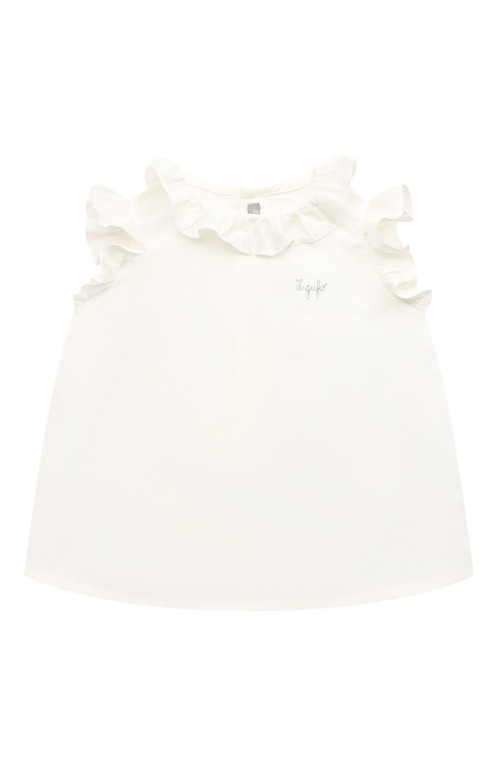 Комплект из топа и шорт IL GUFO серого цвета по цене 15850 руб., арт. P23DP424L1012/3M-9M, фото 2 Комплект из топа и шорт IL GUFO, арт. P23DP424L1012/3M-9M, фото 2