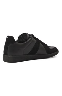 Мужские кожаные кеды replica MAISON MARGIELA черного цвета, арт. S57WS0236/P1897 | Фото 5 (Материал внутренний: Натуральная кожа, Текстиль; Подошва: Плоская; Материал утеплителя: Без утеплителя; Стили: Классический; Драгоценные камни: Проставлено; Материал сплава: Проставлено; Материал внешний: Натуральная кожа; Кросс-КТ: Низкие)