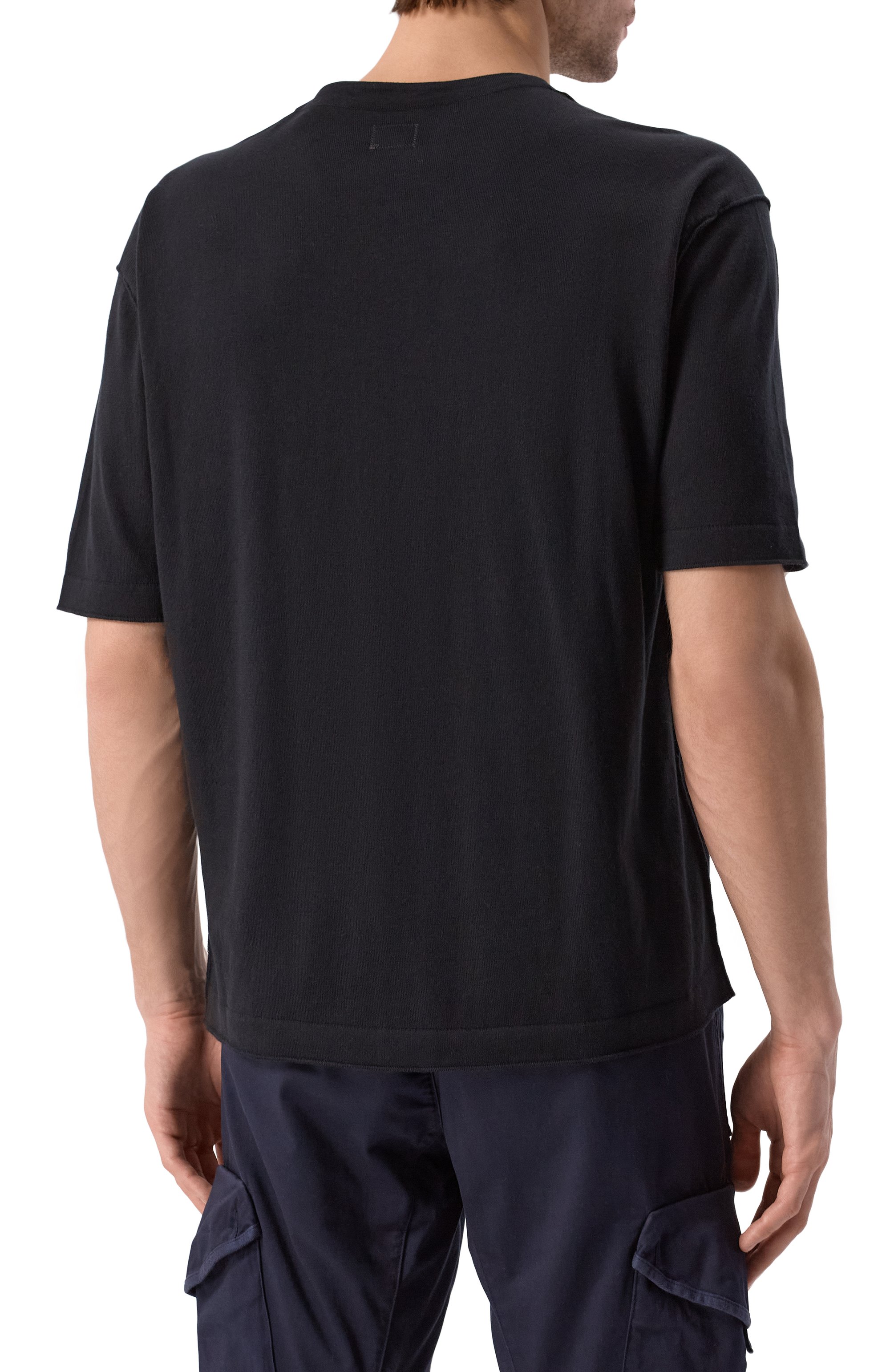 Хлопковый джемпер C.P. COMPANY черного цвета по цене 29650 руб., арт. 18CMKN075A004037A, фото 4 Хлопковый джемпер C.P. COMPANY, арт. 18CMKN075A004037A, фото 4