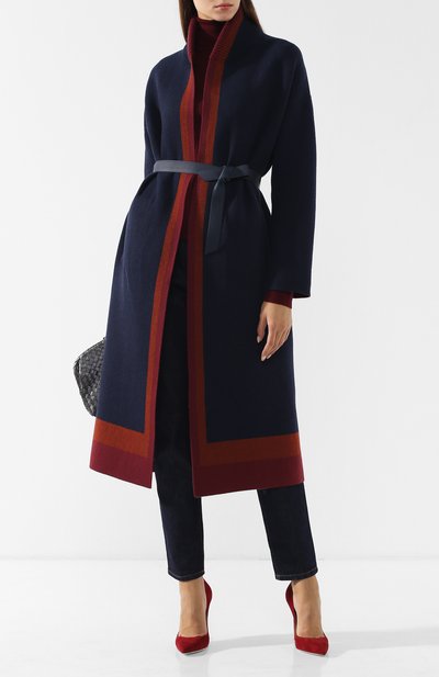 Кашемировое пальто с кожаным поясом LORO PIANA, арт. FAI2585, фото 2