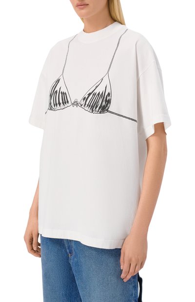 Хлопковая футболка PALM ANGELS, арт. PWAA07BS26JER003, фото 3